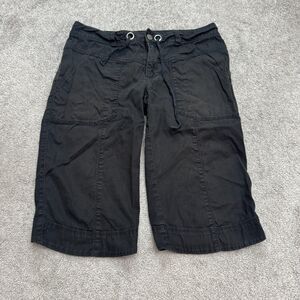 The North Face Capri Pants Womens 8 Black Low Rise Cotton Casual Outdoor 31x15